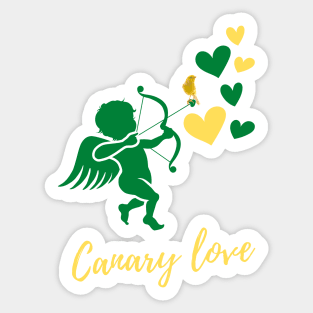 Cupid Canary Love Norfolk Sticker